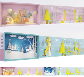 楼道文化墙橱窗幼儿园