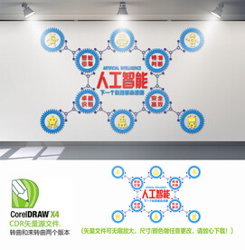 人工智能机器人背景墙