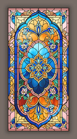 阿拉伯风情教堂蒂凡尼彩色玻璃