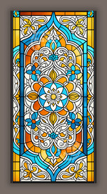 阿拉伯风情教堂蒂凡尼染色玻璃