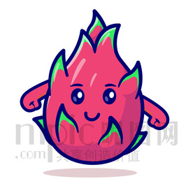 可爱卡通火龙果