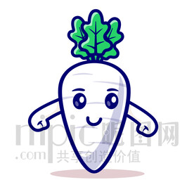 可爱卡通萝卜白萝卜