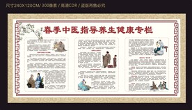 春季中医指导养生健康宣传栏
