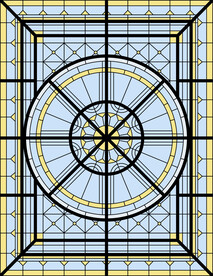 高清分层透明底教堂玻璃打印图