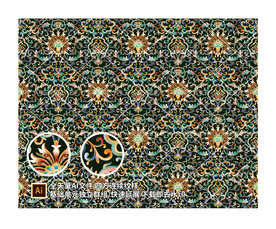 彩色传统吉祥如意宝相花纹景泰蓝