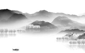 淡雅 灰色高清山水 TiF分层