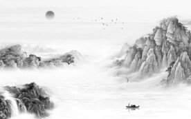 奢雅 灰色高清山水 TiF分层