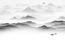 人气 新品中式山水 TIF分层