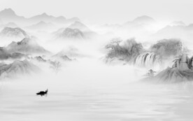 高雅 奢雅灰色山水 TIF分层