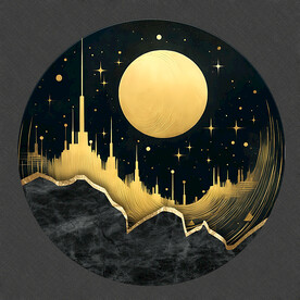 圆形星空装饰画