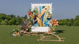 户外草坪婚礼su模型