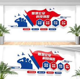科技强警公安局派出所文化墙