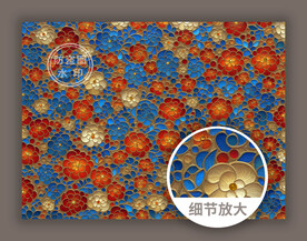 立体浮雕古典华丽花纹背景图案