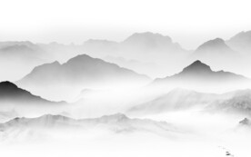 高档 奢雅灰色山水 TIF分层