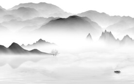 高端 别墅灰色山水 TIF分层