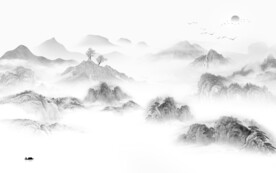 最新 别墅灰色山水 TIF分层