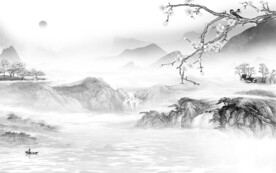 现代 别墅灰色山水 TIF分层