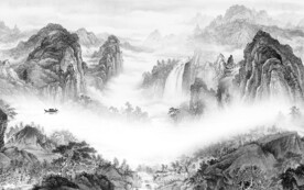 高雅 新品灰色山水 TIF分层