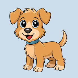 矢量动物可爱的宠物小狗