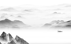 现代 简约灰色山水 TiF分层