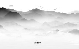 高端 意境灰色山水 TiF分层