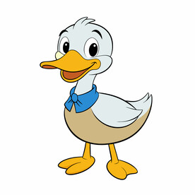 矢量动物可爱的小鸭子