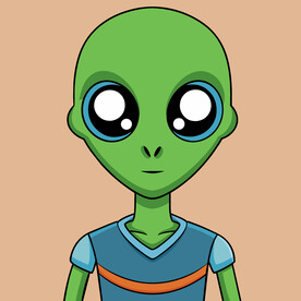 矢量人物卡通设计外星人小绿人