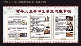 老年人夏季中医养生健康宣传栏