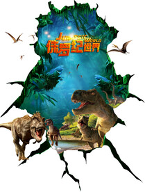 侏罗纪世界立体画