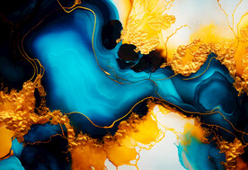 蓝色渐变抽象波浪