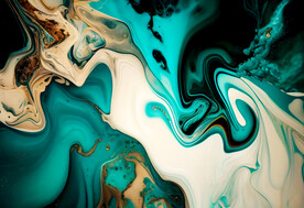 绿色渐变抽象波浪背景