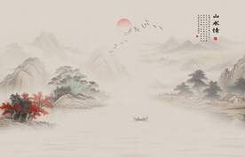 新中式意境水墨画