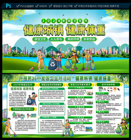 2024年爱国卫生月展板