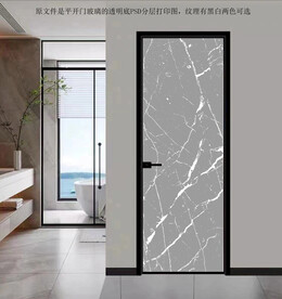 高清分层透明底大理石纹门玻打印