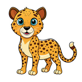 动物可爱的小豹子