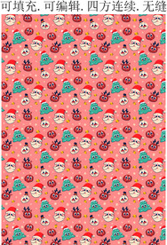 卡通圣诞图案  童趣图案