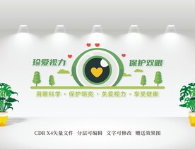 保护爱护眼睛文化墙