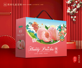 桃子包装 水蜜桃礼盒