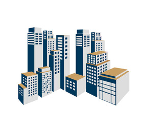 立体建筑插画素材