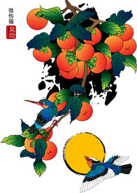 事事如意矢量图
