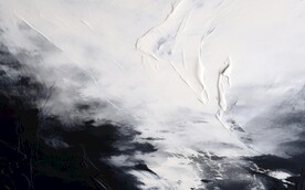 水墨石膏纹理背景墙壁画