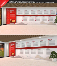 企业发展历程公司发展史文化墙