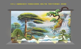 户外酒店屏风 迎客松造型  