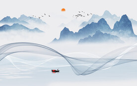 最新 简约客厅山水 TIF分层