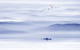 大气水墨山水画背景墙