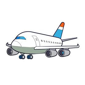 矢量交通工具飞机民航客机