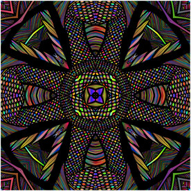 彩色炫酷教堂玻璃