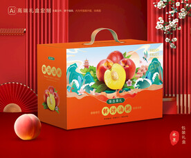 桃子礼盒 油桃包装