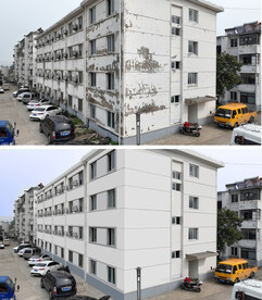 大楼翻新  大楼旧墙改造