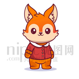 可爱卡通狐狸
